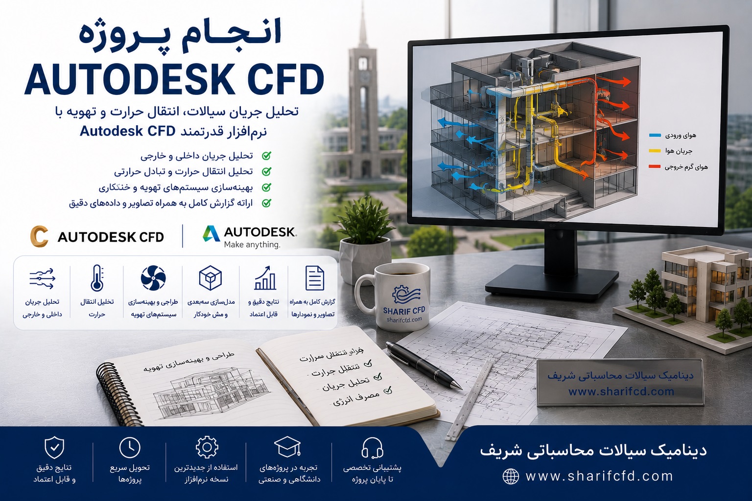 سفارش و انجام پروژه Autodesk CFD | مشاوره، آموزش و انجام پروژه اتودسک سی اف دی